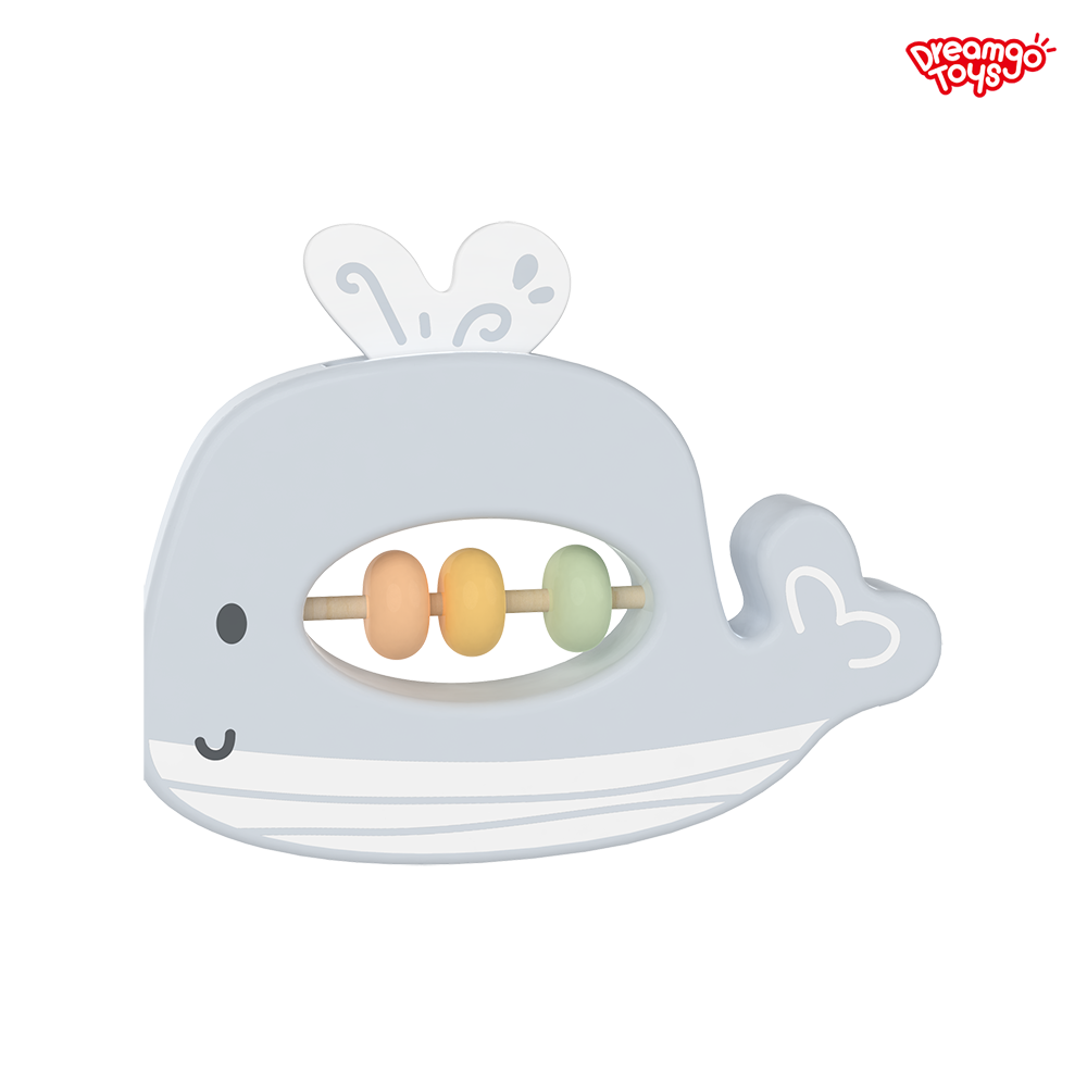 Wooden Whale Rattle toy