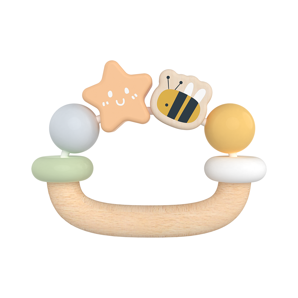 Wooden Bracelet Hand Teething Rattles