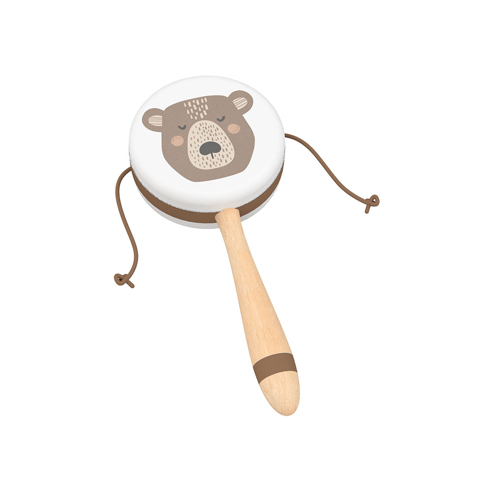 Wooden Bear Rattle-Drum