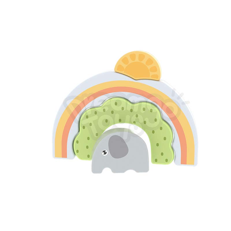 Wooden Rainbow Forest Stacker 