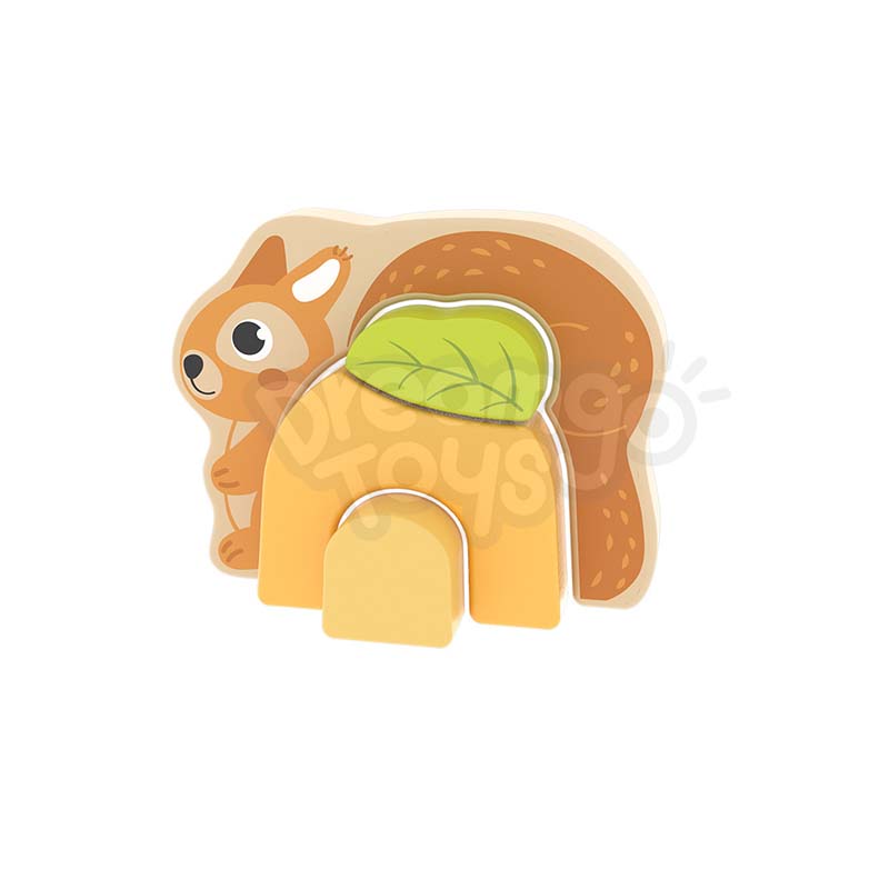 Wooden Rainbow Squirrel