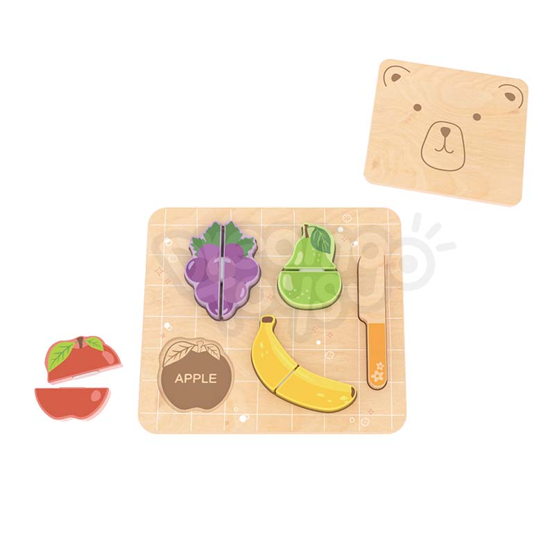 Wooden Cut Fruit Puzzle Set