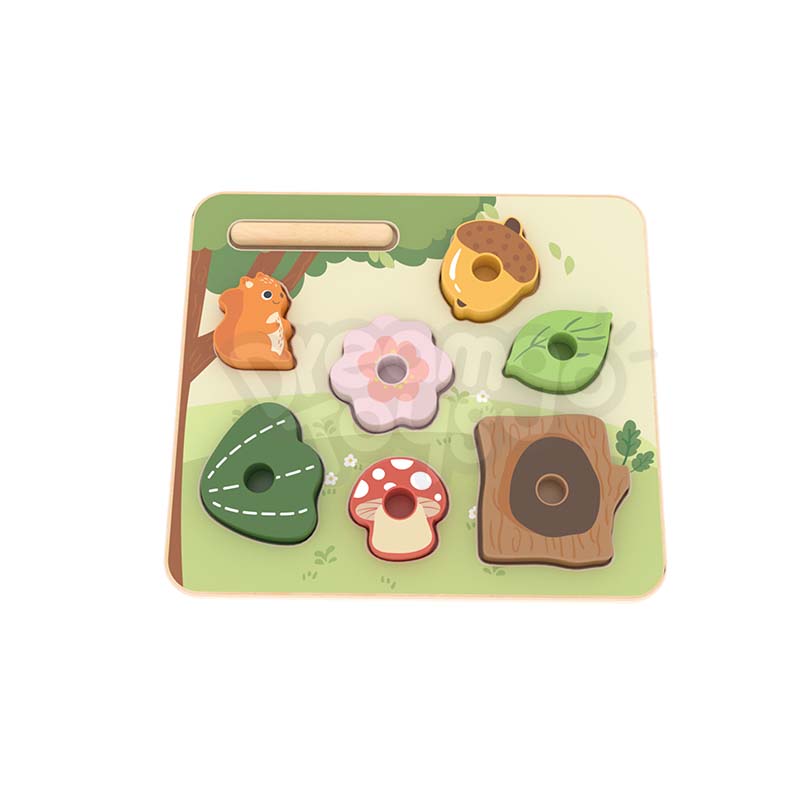 Wooden Squirrel Stacker Puzzle