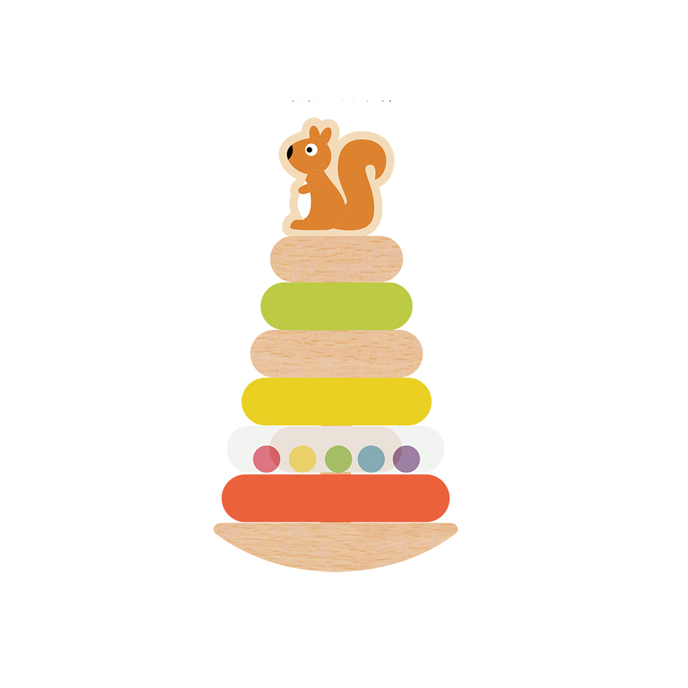 Wooden Squirrel Stacker