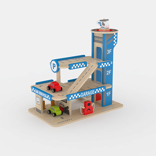 Wooden  Garage -Blue