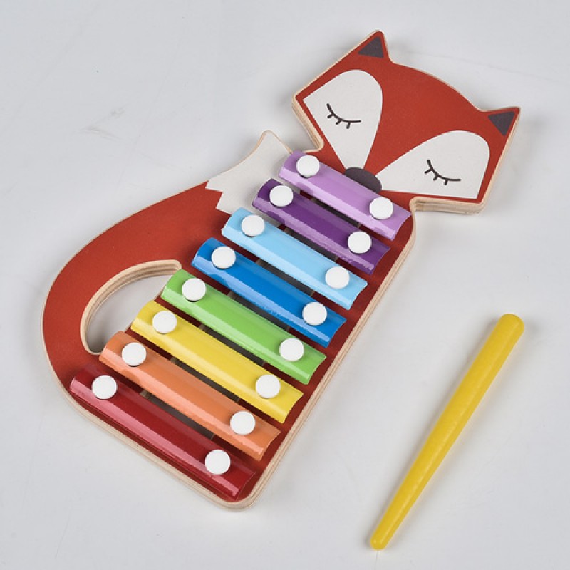 8 Key Wooden Fox Xylophone