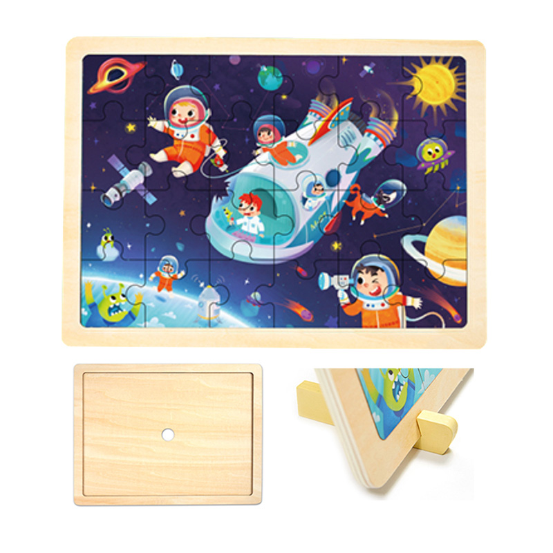 24PCS Universe Wooden Frame Puzzle 