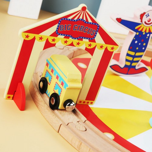 Wooden 25 PCS Circus Train Set