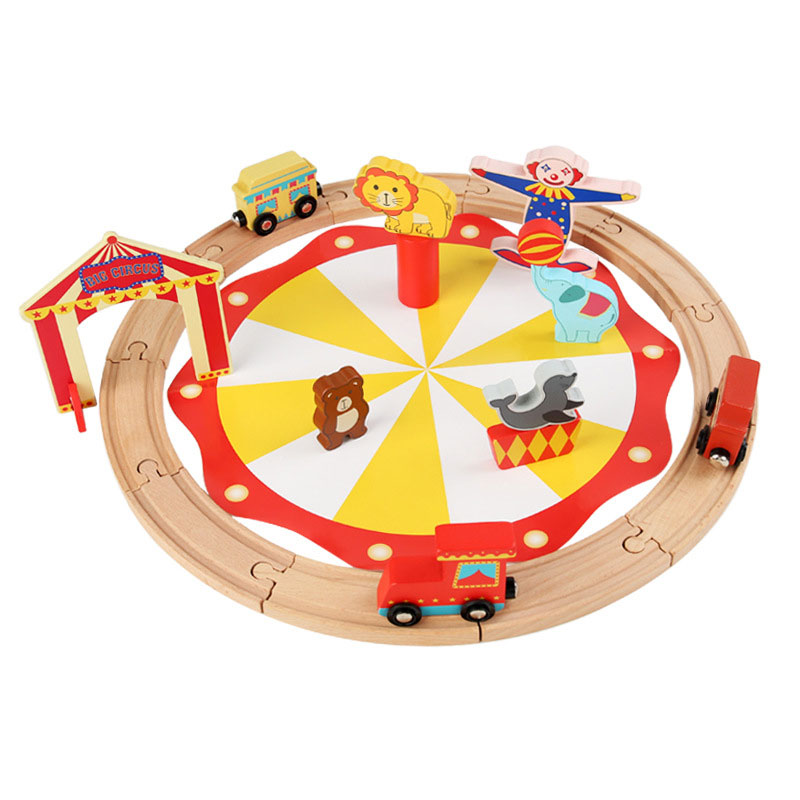 Wooden 25 PCS Circus Train Set