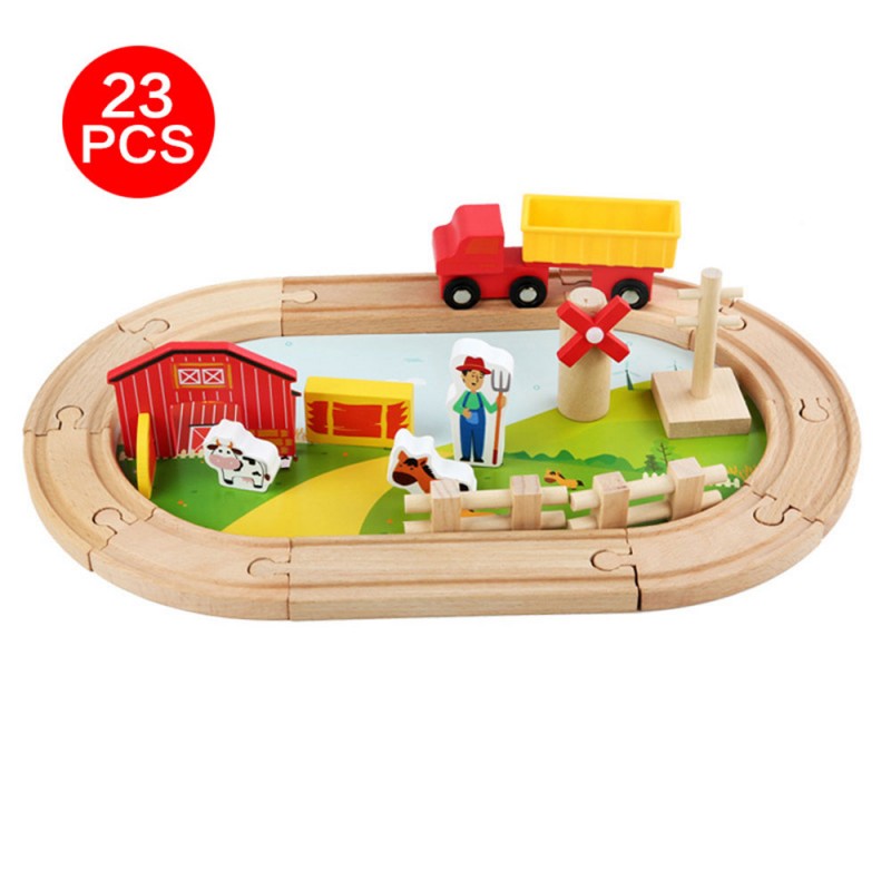 Wooden 23PCS Farm Train Set
