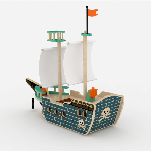 Wooden Pirate Ship 