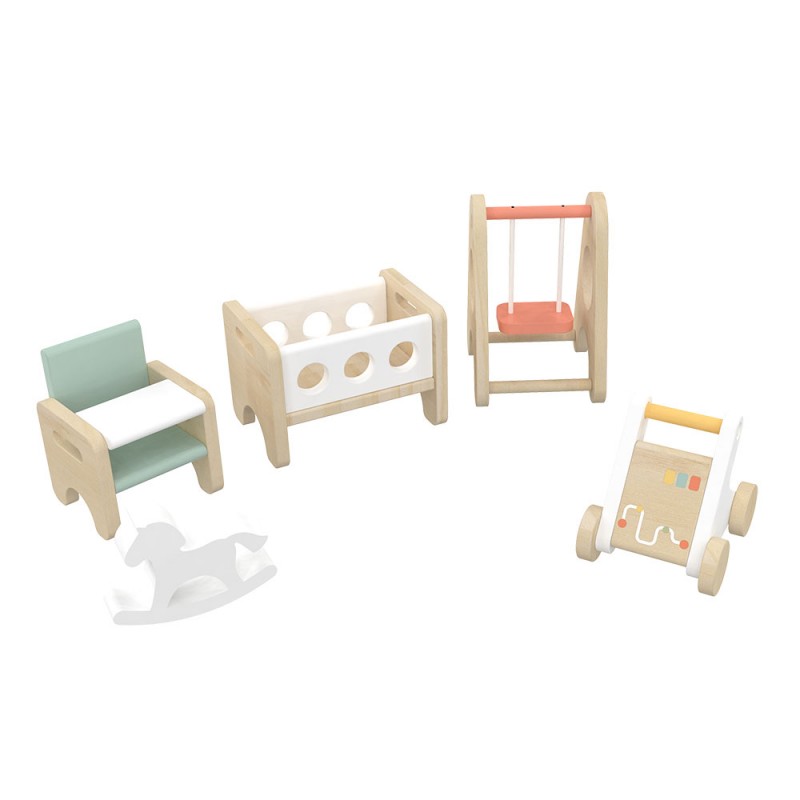 Wooden Doll House-Baby's room
