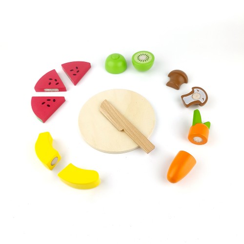 Wooden Cut vegetables and Fruit