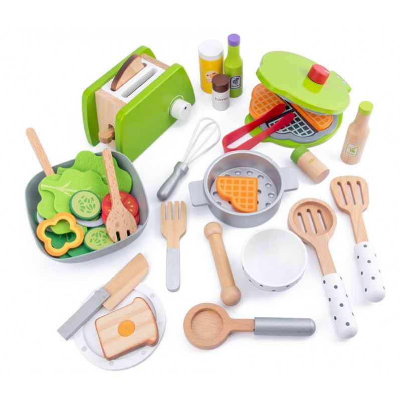 Wooden Kitchen Food game Set