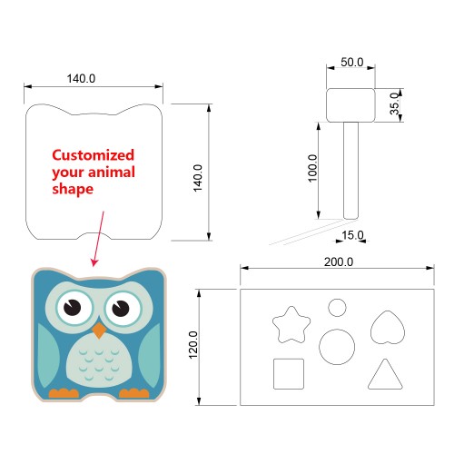 Wooden Owl Shape Pounder