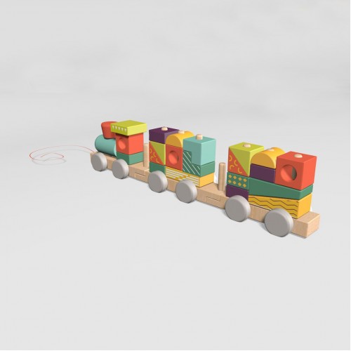 Wooden Train with blocks
