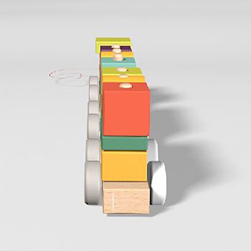 Wooden Train with blocks 